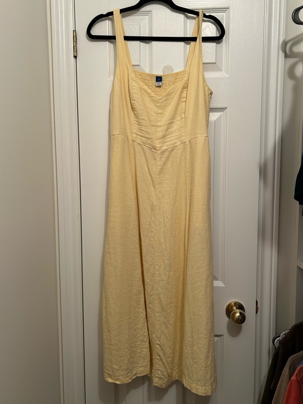 Old Navy Butter Yellow Linen Blend Summer Sundress